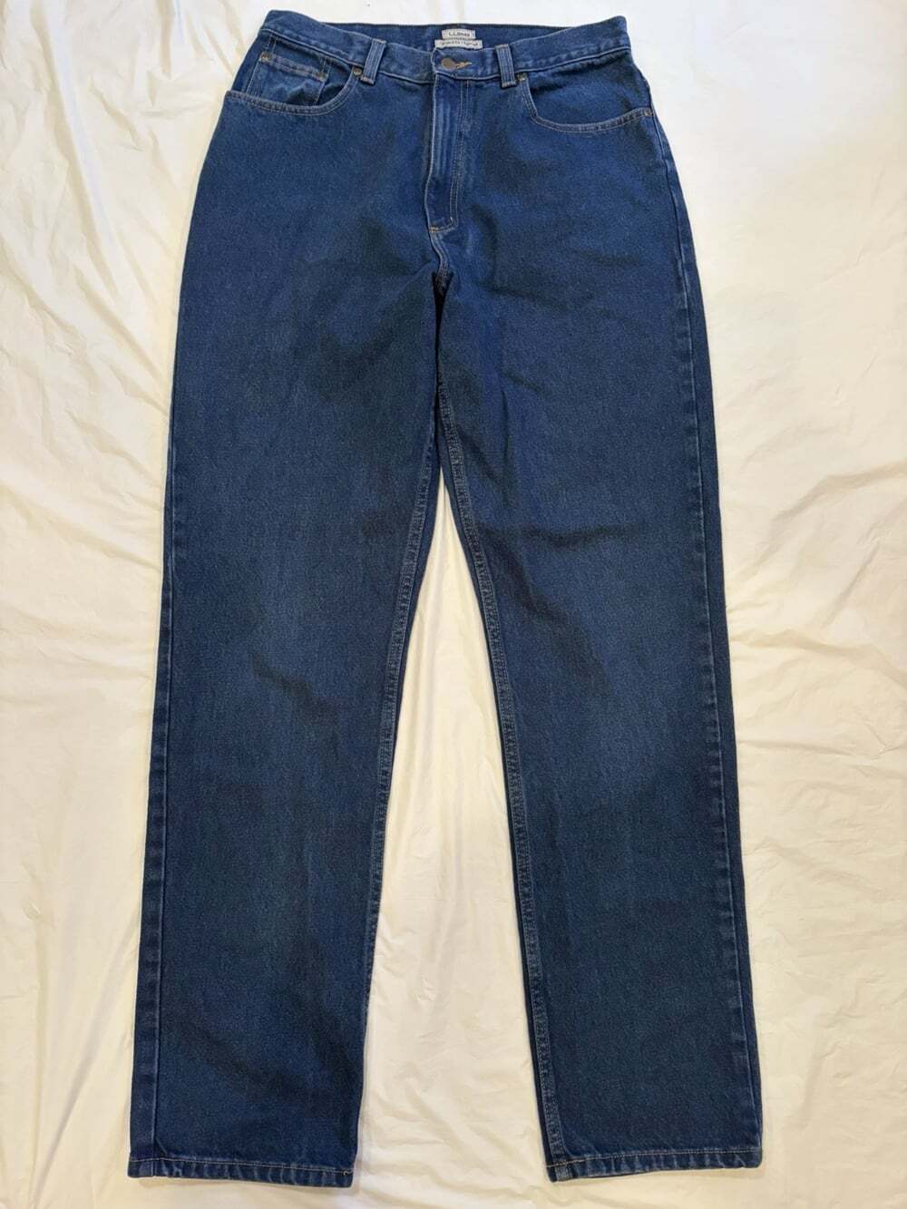 LL Bean Jeans Women's 12Tall Blue Dark Wash Original Fit/ Relaxed